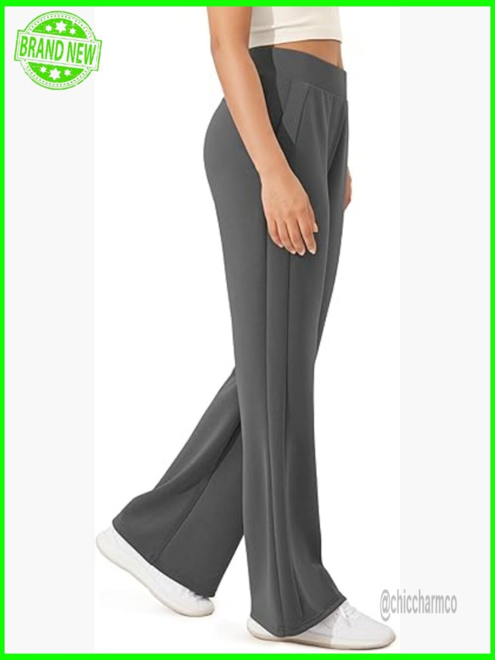 Modal Flared Lounge Pants High Waist With Pockets 29" Inseam